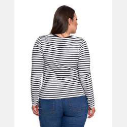 BLUZKA damska w PASKI BAWEŁNIANA, długi rękaw MORAJ